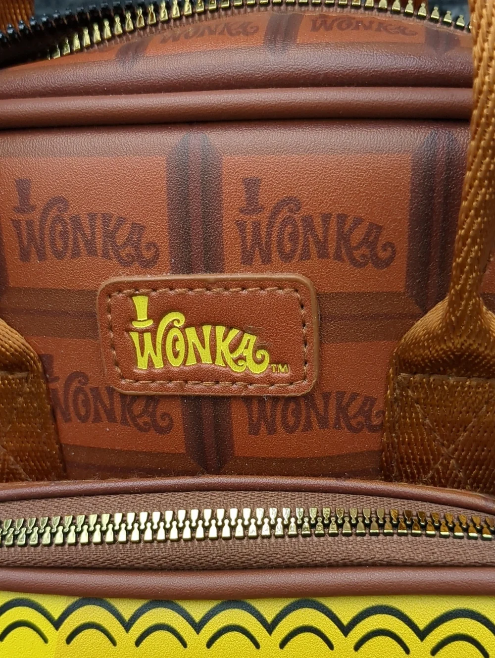 Buckle Down Willy Wonka Golden Ticket Text And Wonka Bar Crossbody Bag